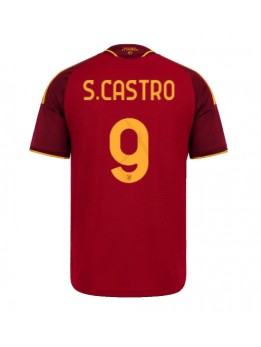Moški Nogometna dresi replika AS Roma Santiago Castro #9 Domači 2026-27 Kratek rokav Moški Nogometna dresi replika AS Roma Santiago Castro #9 Domači 2026-27 Kratek rokav